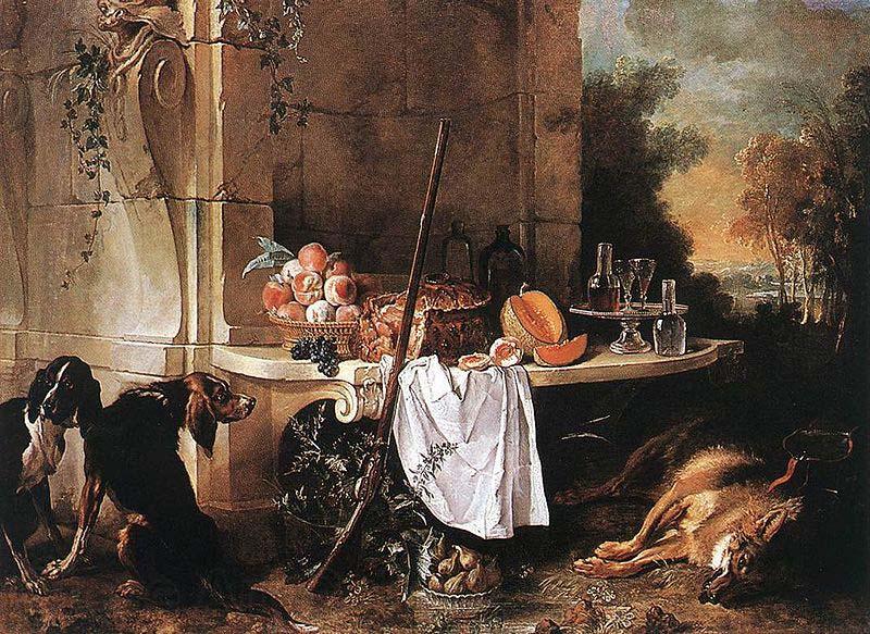 Jean Baptiste Oudry Dead Wolf Norge oil painting art